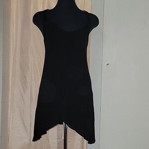 AQUA black and crochet tunic